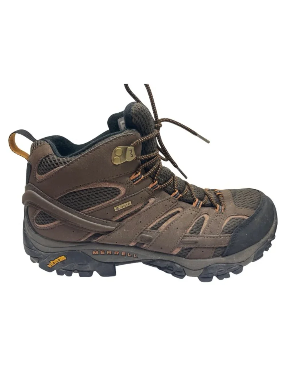 Merrell Mens Gore-Tex Hiking Boots Brown 11.5 US Vibram Sole Durable Outdoor Gea